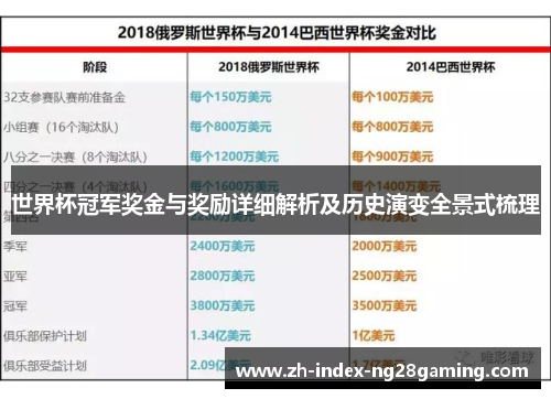 世界杯冠军奖金与奖励详细解析及历史演变全景式梳理
